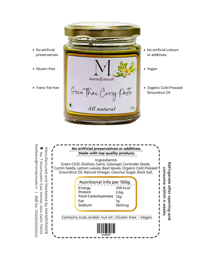 Green Thai Curry Paste Family Pack (Pack of 3)